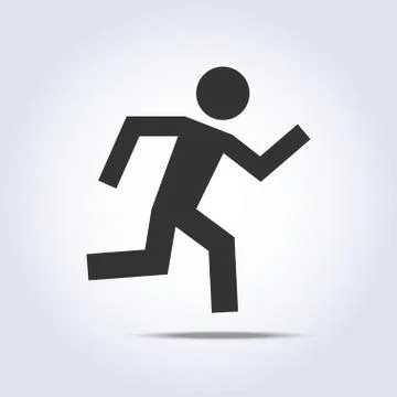 Running human icon Stock Illustration