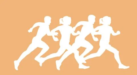 Running icon isolated on background Stock Illustration