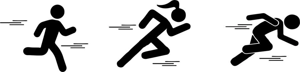 Running icon isolated on background Stock Illustration