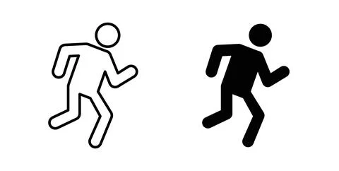 Running icon vector art Illustrations Stock Illustration