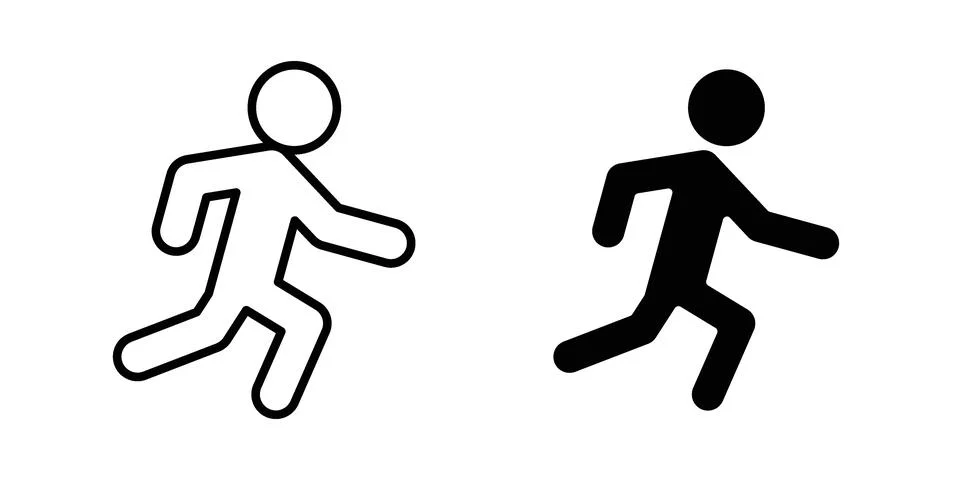Running icon vector design. EPS10 Illustrazione stock