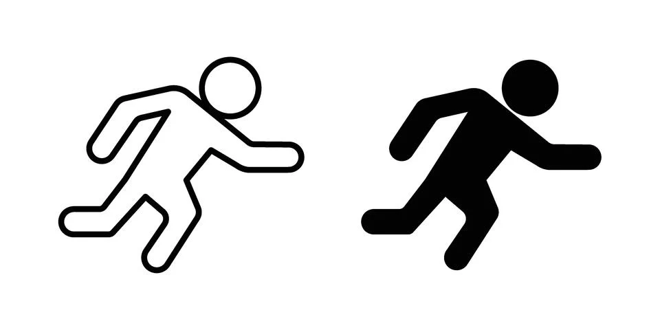 Running icon vector design illustrations Stock Illustration