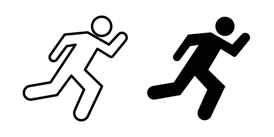 Running icon vector editable eps10 Stock Illustration