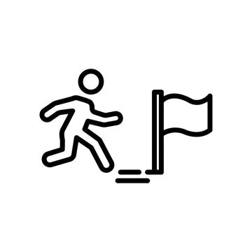 Running icon. vector. Editable stroke. linear style sign for use web design,logo Stock Illustration