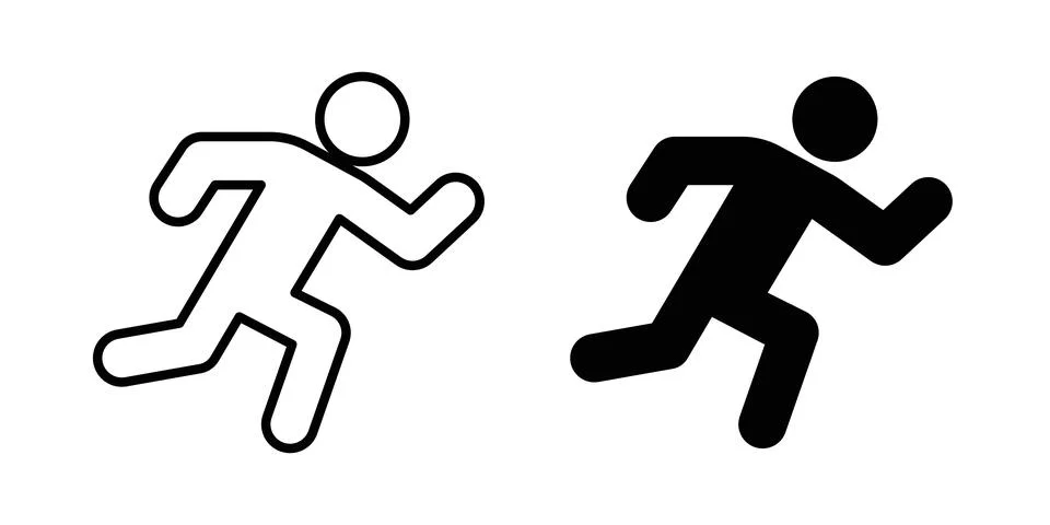 Running icon vector symbol graphics Stock Illustration