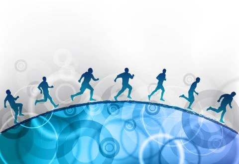 Running Stock Illustration