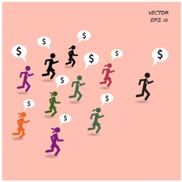 Running Stock Illustration