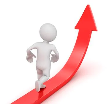 Running to up Stock Illustration