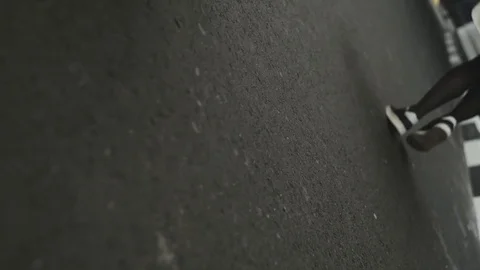 Running inshoes together Video stock 85340593