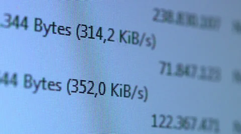 Running Kilobytes per second Stock Footage 37940286