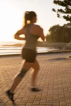 Running lady Stock Photos