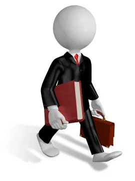 Running lawyer Stock Illustration