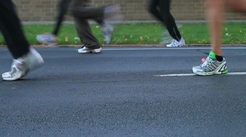 Running Legs Stock Footage