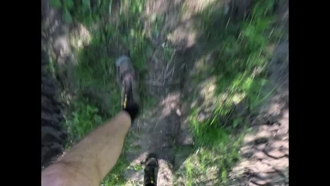 Running legs in slow motion, jogging footage, dynamic running footage. Stock Footage 310781490