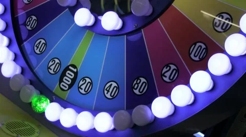 Running lights and figures in the gaming machine Stock Footage 60700147