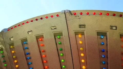 Running lights, fair park attraction Stock Footage 52456723