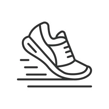 Running, in line design. Running, jogging, marathon, fitness, exercise, cardio Stock Illustration