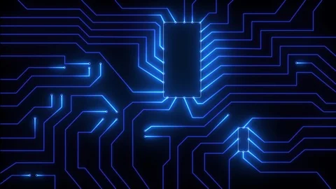 Running Lines - PCB Stock Footage 86852192