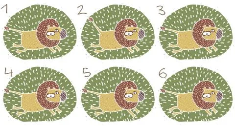 Running Lion Visual Game イラスト素材