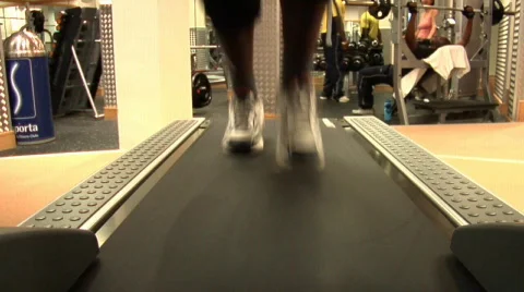 Running machine CU feet 스톡 동영상 85790