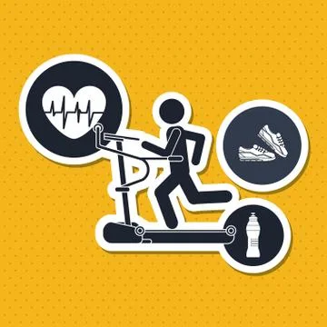 Running machine icon design , vector illustration Stock Illustration