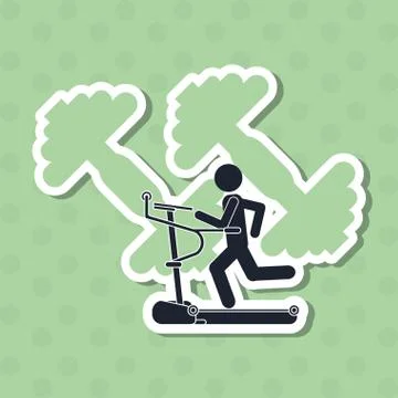 Running machine icon design , vector illustration Stock Illustration