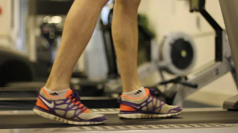 Running Machine profile Vídeo Stock 37873405