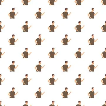 Running man athlete seamless pattern background Stock Illustration