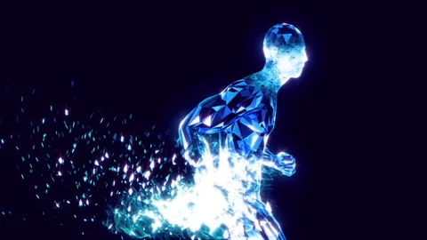 Running man crop Stock Footage 74698507