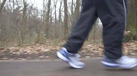 Running Man In Forest Stock-Footage 65159403