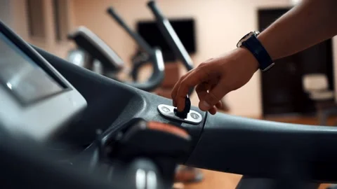 Running man in the gym Stock Footage 142375249