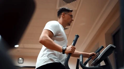 Running man in the gym Stock Footage 142375251