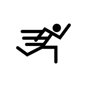 Running man icon Stock Illustration