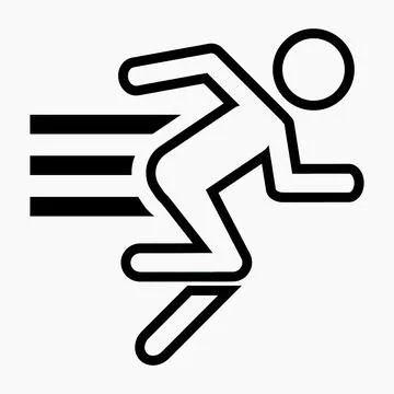 Running man icon Stock Illustration