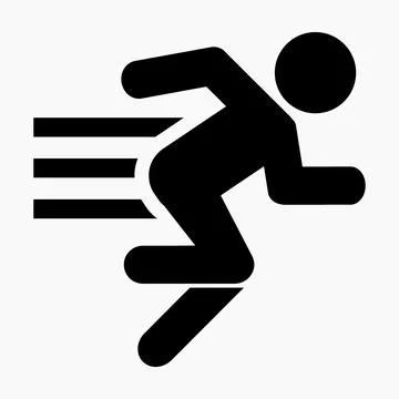 Running man icon Stock Illustration