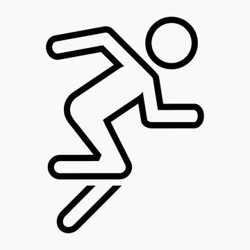 Running man icon Stock Illustration