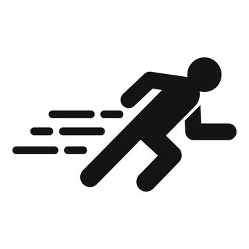Running man icon simple vector. Loss health Illustrazione stock