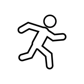 Running man icon vector Stock Illustration