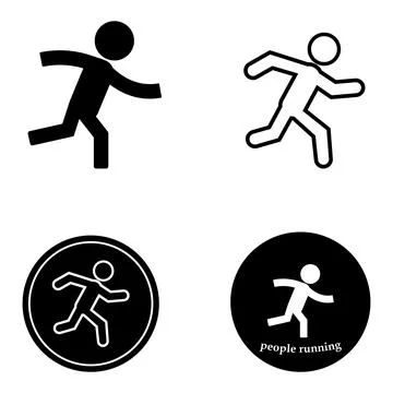 Running man icon vector Stock Illustration