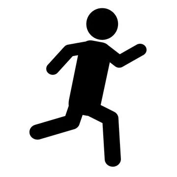 Running man icon on white background. sport sign. run symbol. flat style. Stock Illustration