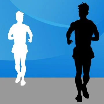 Running man Stock Illustration