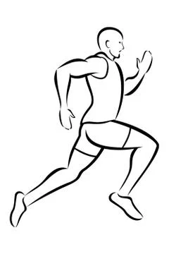 Running man Stock Illustration
