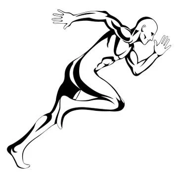 Running Man Illustration Stock Illustration
