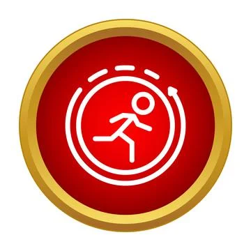 Running man loop icon motion cycle concept Illustrazione stock