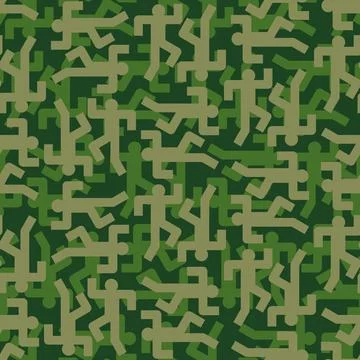 Running man Military pattern seamless. Run Army background. Protective Khak.. 스톡 일러스트