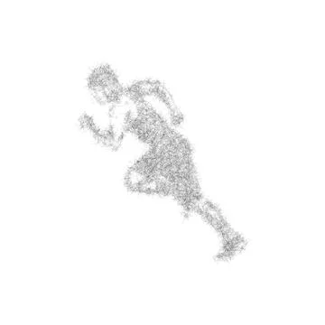 Running man. Modern abstract polygon vector design. Polygonal background pattern Stock Illustration
