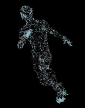 Running Man. Network connection Stock Illustration