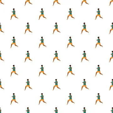 Running man pattern creating a fitness background Stock Illustration