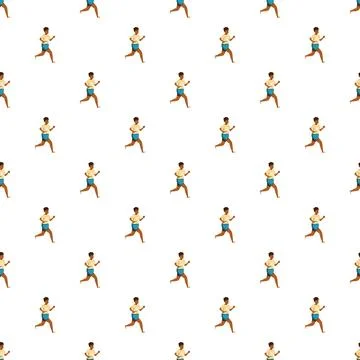 Running man pattern illustrating sport and healthy lifestyle Stock Illustration