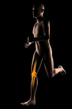 Running man radiography Stockillustratie